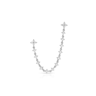 EF Collection Diamond Fleur Double Stud Earring