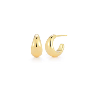 ef collection gold jumbo dome huggie earrings