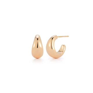 ef collection gold jumbo dome huggie earrings