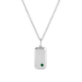 EF Collection Birthstone Dog Tag Necklace