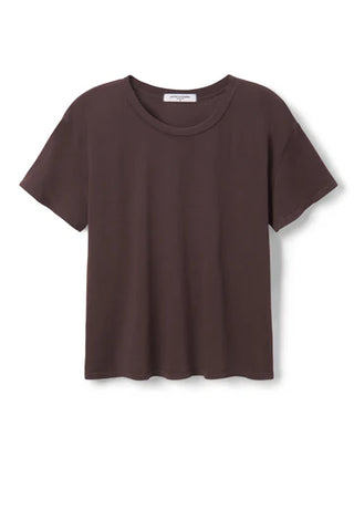 Perfect White Tee Harley Cotton Boxy Crew Tee Cocoa