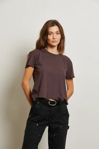 Perfect White Tee Harley Cotton Boxy Crew Tee Cocoa