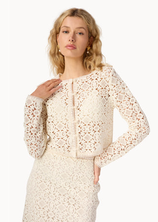 Cami NYC Kayseri Crochet Cardigan Ceramic