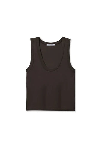 Perfect White Tee Khara Crisy U Neck Tank Vintage Black