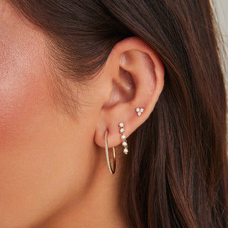 EF Collection Diamond Trio Stud Earring