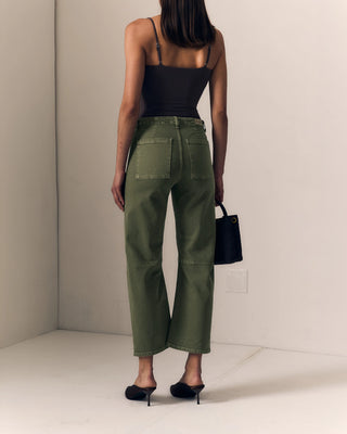 Le Jean Utility Soft Barrel olive green