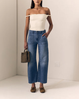 Le Jean Utility Soft Barrel Open Skies (Clean Hem)