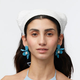 Lele Sadoughi Azure Small Crystal Lily Earrings