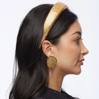 Lele Sadoughi Gold Flapper Button Earrings