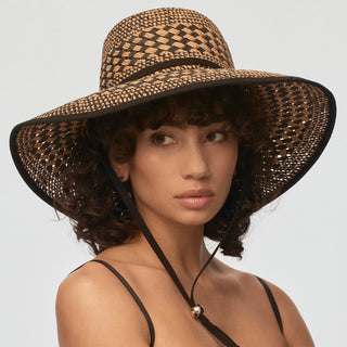  Lele Sadoughi Natural Pearl Edge Straw Hat Natural, Lele Sadoughi straw hat, Lele Sadoughi pearl straw hat, Lele Sadoughi pearl edge straw hat