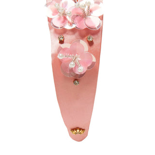 Lele Sadoughi Kids Blush Melon Brigitte Paillette Floral Headband