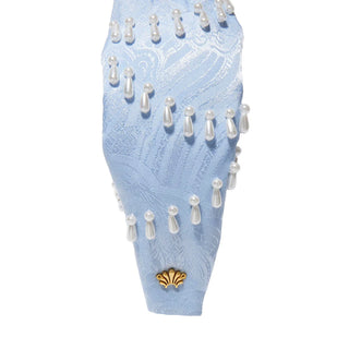 Lele Sadoughi Cloudy Sky Knotted Venus Embellished Headband
