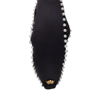 Lele Sadoughi Jet Marlene Pearl Embellished Headband