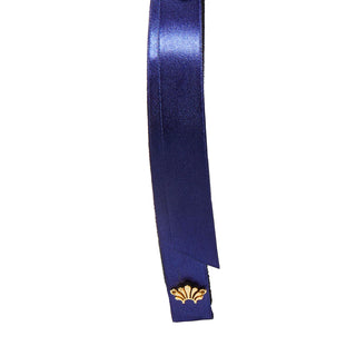Lele Sadoughi Navy Bardot Satin Ribbon Headband