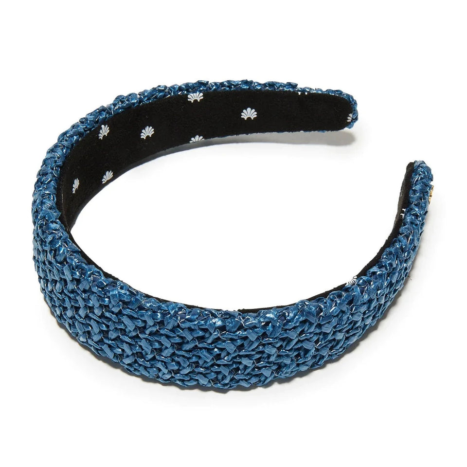 Lele Sadoughi Cobalt Raffia Bessette Headband