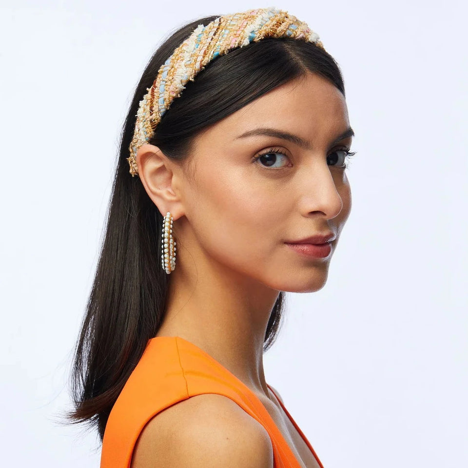 Lele Sadoughi Playa Stripe Tweed Bessette Headband