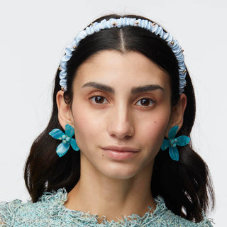 Lele Sadoughi Powder Blue Jessie Flower Headband