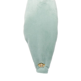 Lele Sadoughi Velvet Knotted Headband Smoky Aqua