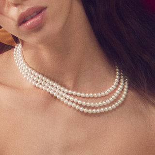 Lele Sadoughi Pearl Triple Strand Necklace