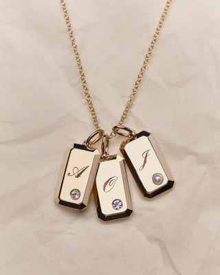 EF Collection Birthstone Dog Tag Necklace