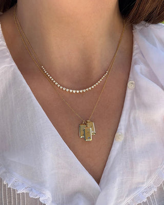 EF Collection Birthstone Dog Tag Necklace