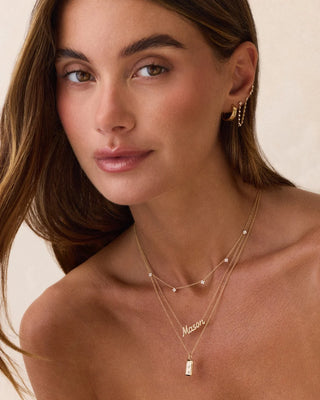 EF Collection Birthstone Dog Tag Necklace