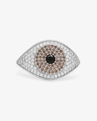 Melinda Maria Black Evil Eye Ring