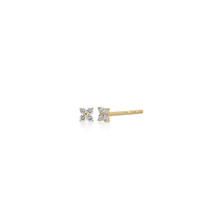 EF Collection Mini Diamond Fleur Stud Earring
