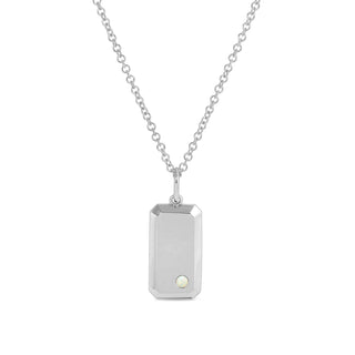 EF Collection Birthstone Dog Tag Necklace