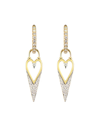 
Three Stories Open Heart Pave Diamond Charm
