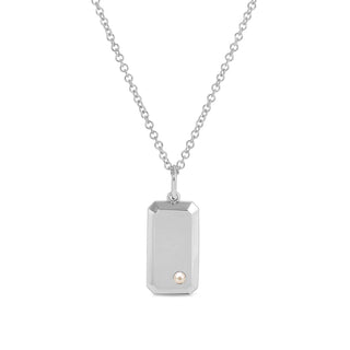 EF Collection Birthstone Dog Tag Necklace