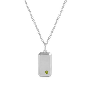 EF Collection Birthstone Dog Tag Necklace
