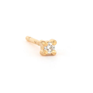 Three Stories Diamond Prong Set Stud Earring
