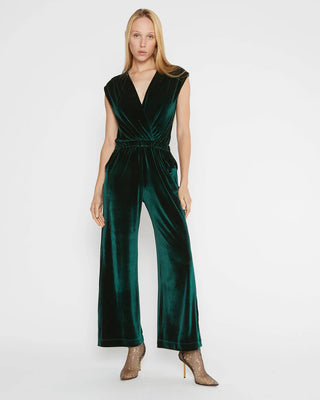 Ripley Rader Emerald Velvet Classic Jumpsuit