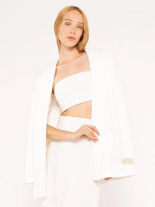 ripley radar white ponte knit oversized blazer, Ripley radar white Jacket, Ripley Radar white oversized blazer, Oversized blazer, Ripley radar Outerwear, Ripley Radar Jackets