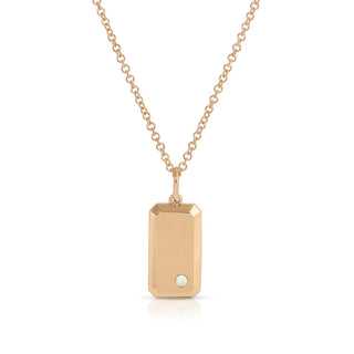 EF Collection Birthstone Dog Tag Necklace