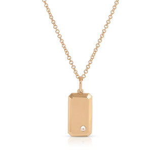 EF Collection Birthstone Dog Tag Necklace