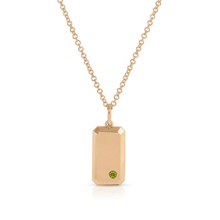 EF Collection Birthstone Dog Tag Necklace