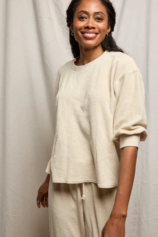 Perfect White Tee Roxy Loop Terry Sweatshirt Sugar