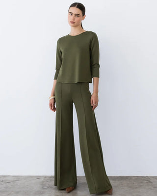 Ripley Rader Olive Scuba Wide Leg Pant-Standard
