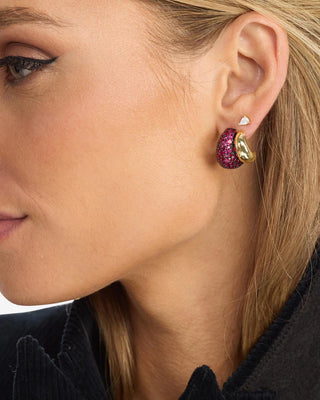 Melinda Maria Norah Loves a Pave Double Hoop Ruby