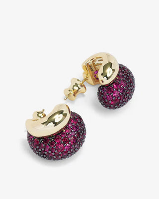 Melinda Maria Norah Loves a Pave Double Hoop Ruby