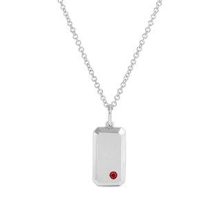 EF Collection Birthstone Dog Tag Necklace