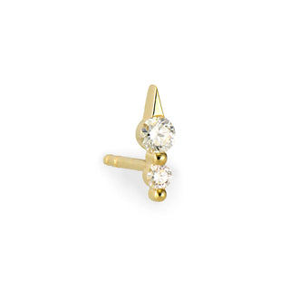 Three Stories Spiky Double Diamond Graduated Stud