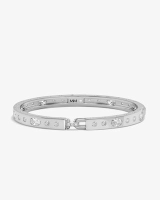 Melinda Maria Ashley Sunset Lock Cuff 6mm with White Diamondettes