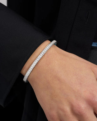 Melinda Maria Ashley Pavé Cuff 4mm with White Diamondettes