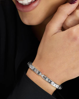 Melinda Maria Ashley Sunset Lock Cuff 6mm with White Diamondettes