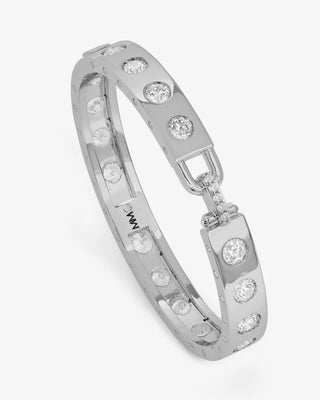 Melinda Maria Ashley Rodeo Lock Cuff 9mm with White Diamondettes