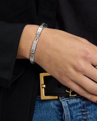 Melinda Maria Ashley Sunset Lock Cuff 6mm with White Diamondettes