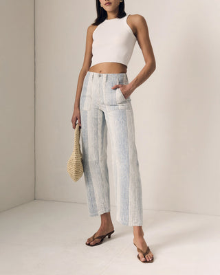 Le Jean Utility Soft Barrel summer stripe